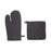 Oven Gloves and Pot Holder Set Atmosphera Cotton Dark grey