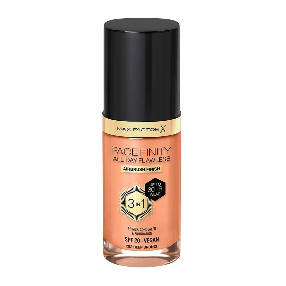 Liquid Make Up Base Max Factor Facefinity All Day Flawless 3-in-1 Nº 82 Deep bronze 30 ml