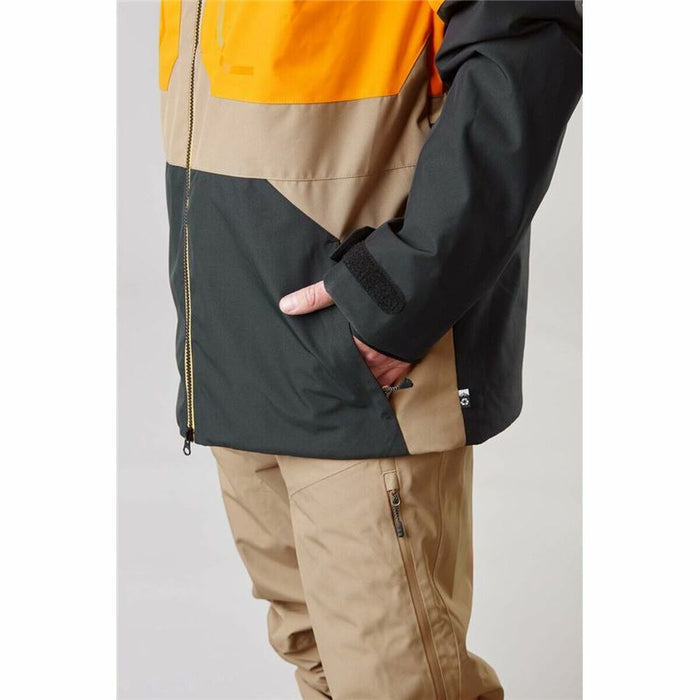 Ski Jacket Picture Elfyn Light brown Men