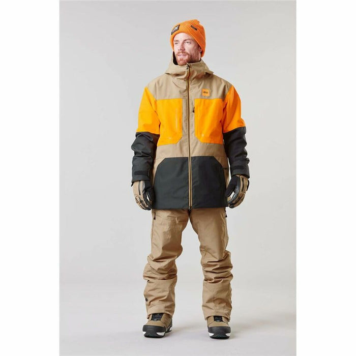 Ski Jacket Picture Elfyn Light brown Men