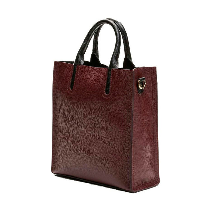 Women's Handbag Maison Heritage TENA-BORDEAUX Red 25 x 28 x 10 cm