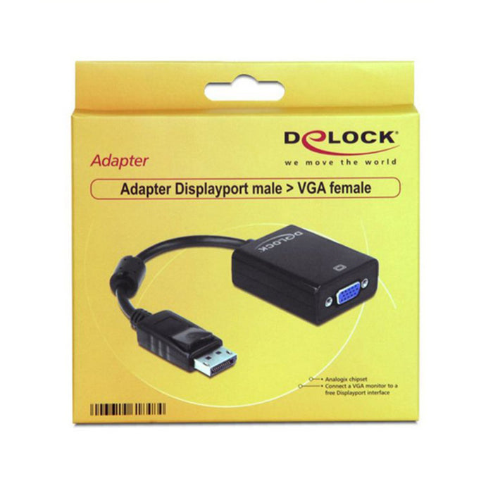 DisplayPort to VGA adapter DELOCK 61848 Black