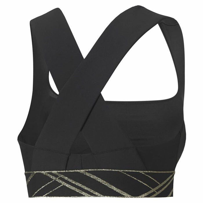 Sports Bra Puma Mid Impact Deco Glam Black