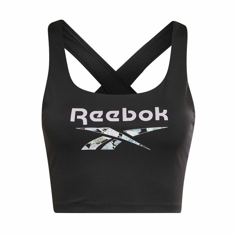 Sports Bra Reebok Yoga Floral Black