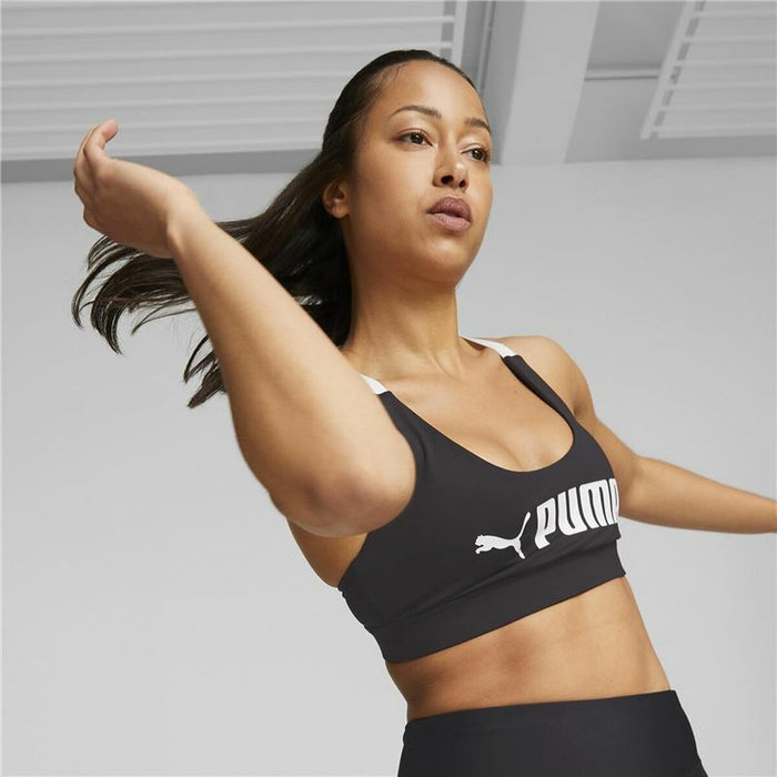 Sports Bra Puma Black White Multicolour