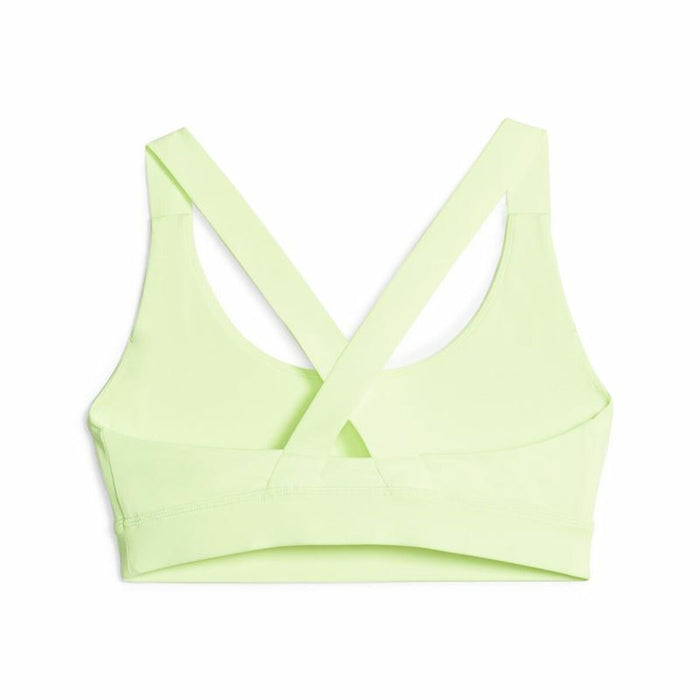 Sports Bra Puma Mid Impact fit Lime green Yellow