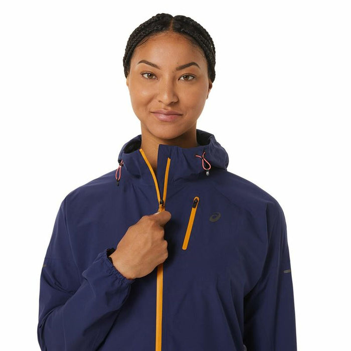 Women's Sports Jacket Asics Fujitrail WaterProof Dark blue