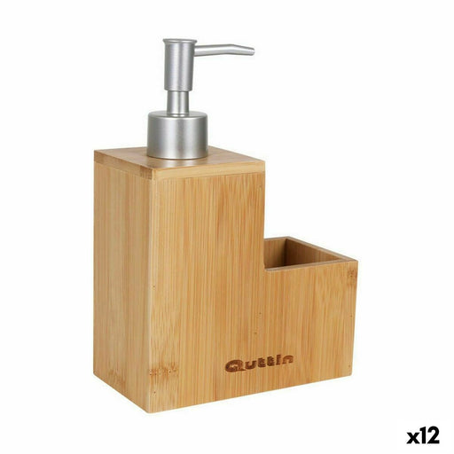 Soap Dispenser Quttin Brown Silver Bamboo (12 Units)