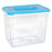 Rectangular Lunchbox with Lid White & Blue High