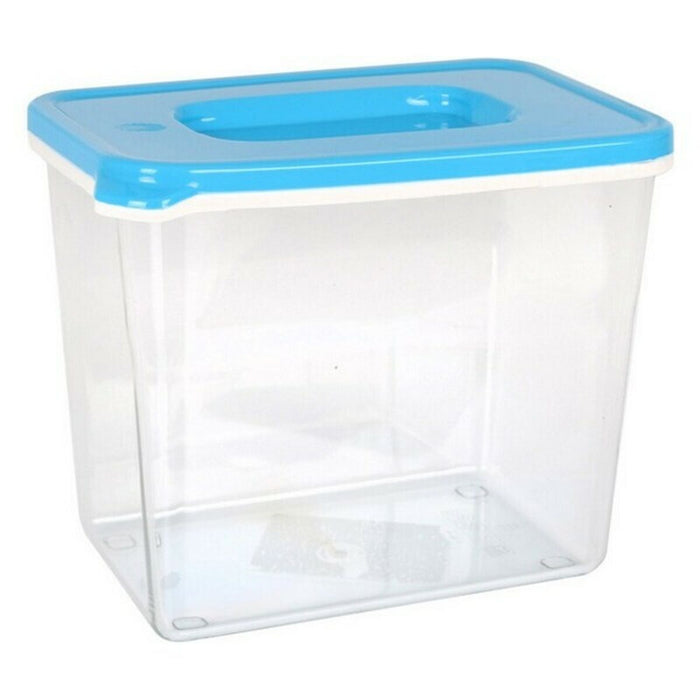 Rectangular Lunchbox with Lid White & Blue High