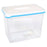 Rectangular Lunchbox with Lid White & Blue High