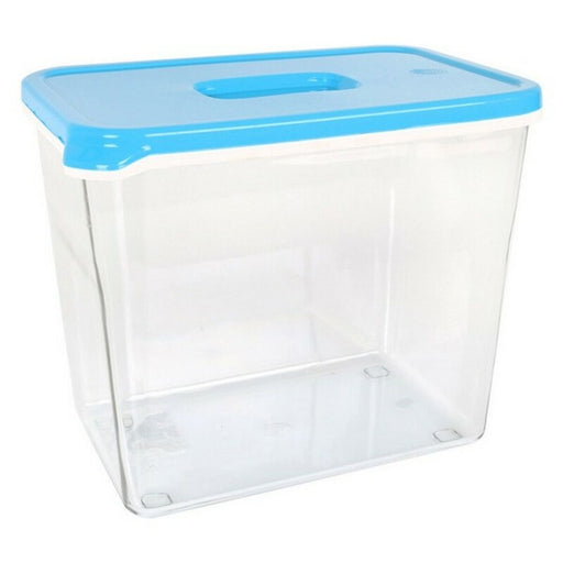 Rectangular Lunchbox with Lid White & Blue High