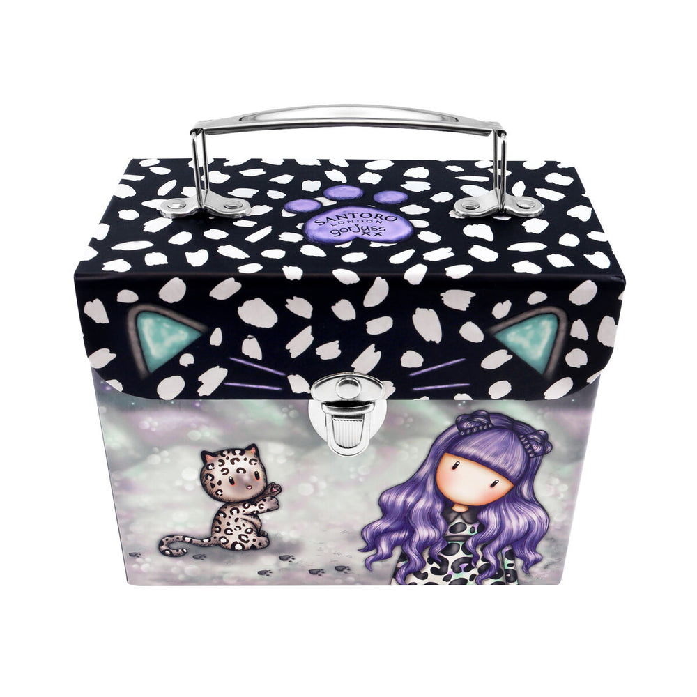 Storage Box Gorjuss Smitten kitten Black White Cardboard (16 x 13,4 x 9 cm)