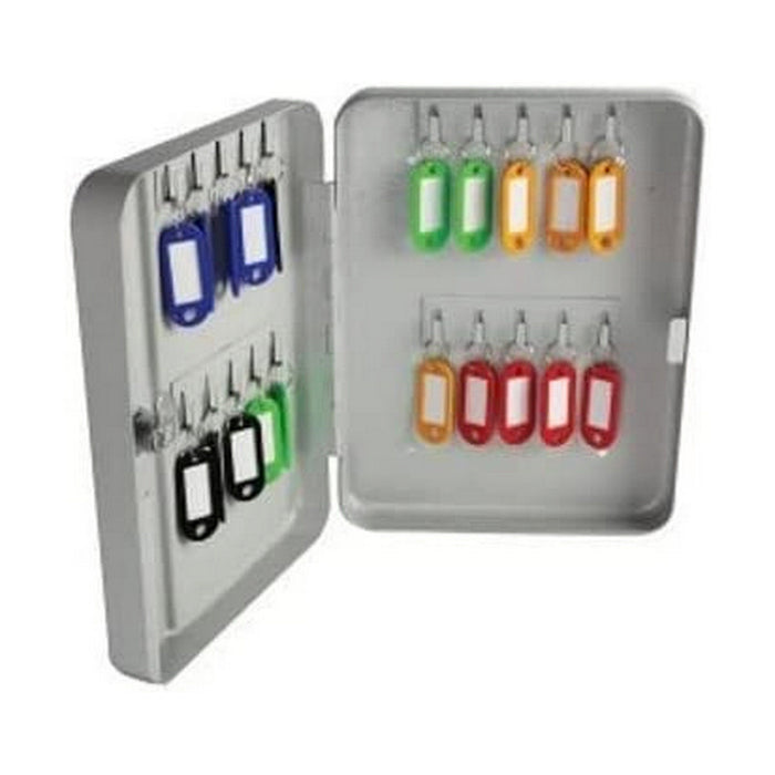 Key cupboard KF02605 20 x 15,5 x 6 cm Steel Light grey