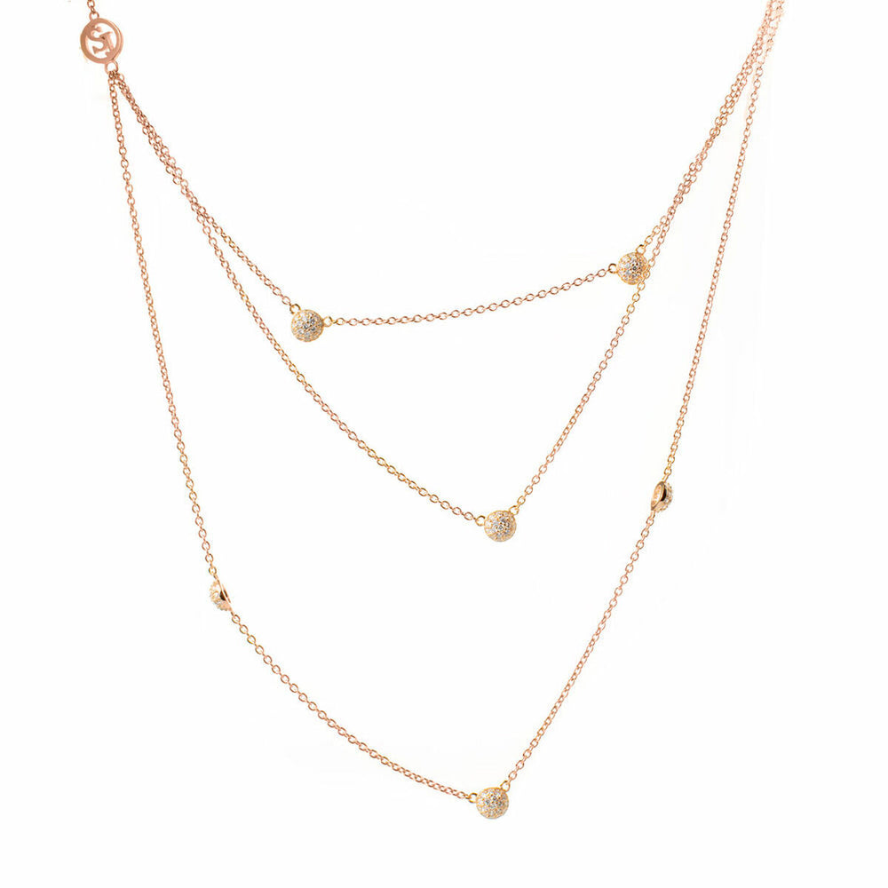 Ladies'Necklace Sif Jakobs C1050-3-CZ-RG (25 cm)