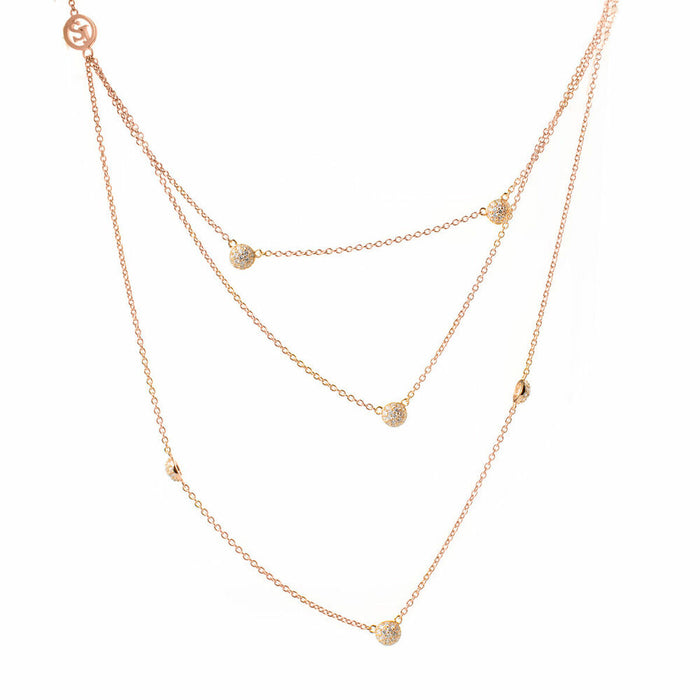 Ladies'Necklace Sif Jakobs C1050-3-CZ-RG (25 cm)