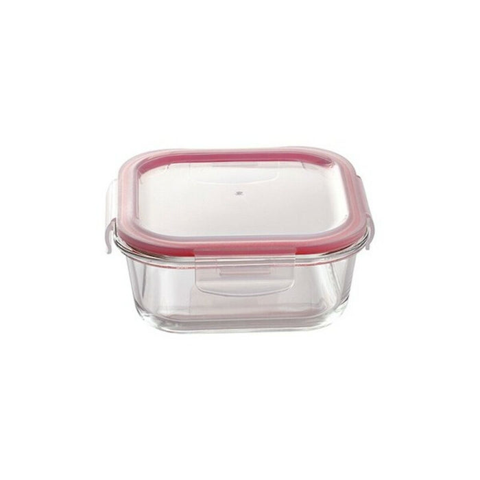 Set of lunch boxes Bergner Q4052 Borosilicate Glass Squared Red (3 pcs)