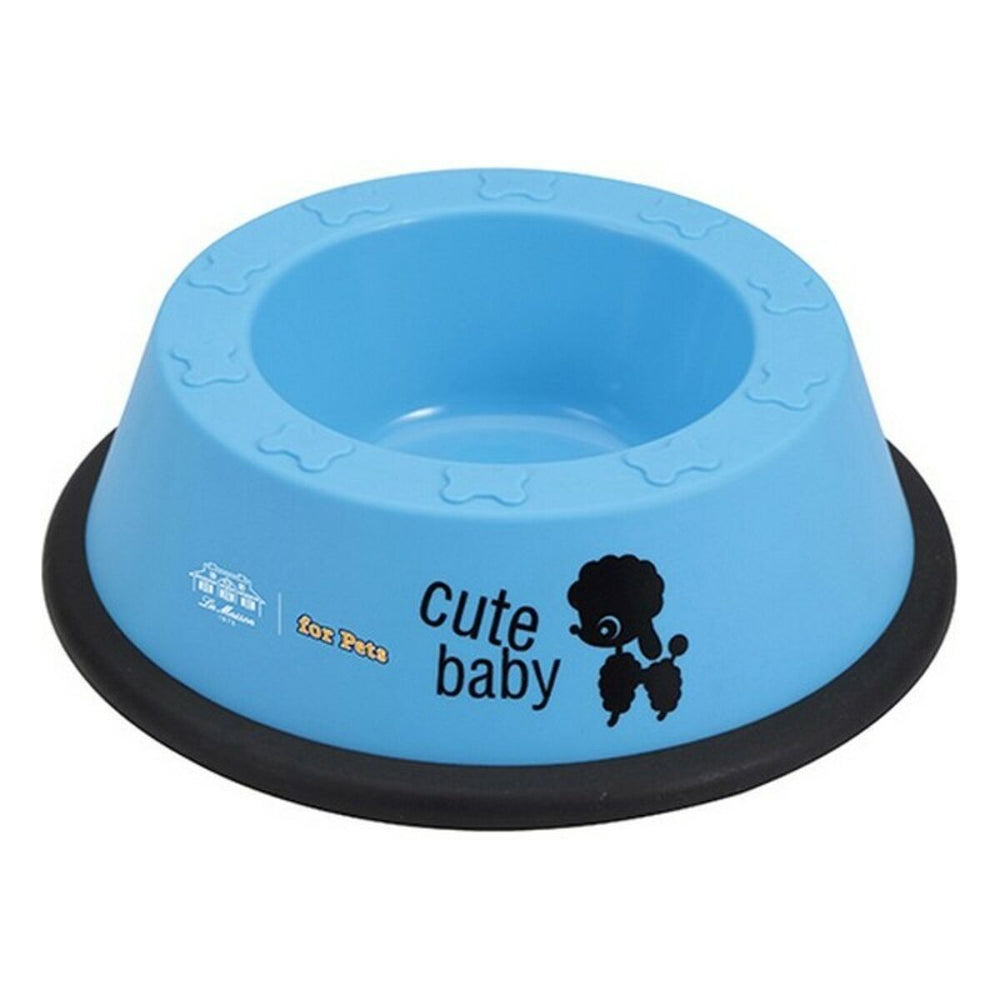 Pet feeding dish Hearts & Homies L Blue Plastic