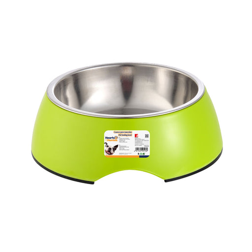 Pet feeding dish Hearts & Homies Green Ø 17 cm Stainless steel