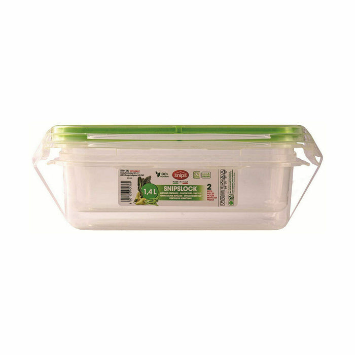 Lunch box Snips 1,4 L Hermetically sealed (2 Units)