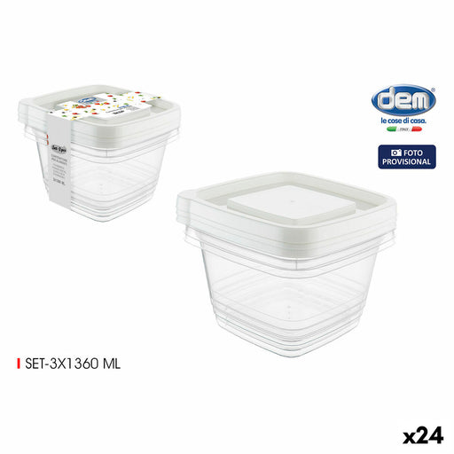 Lunch box Dem 15,5 x 15,5 x 12,5 cm (24 Units)