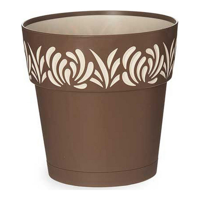 Planter Gaia Brown Plastic (19 x 19 x 19 cm)