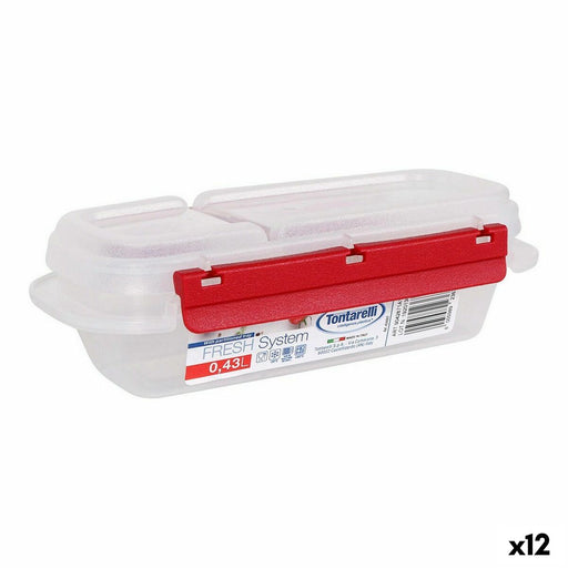 Lunch box Fresh system Rectangular 19 x 9,5 x 5,7 cm (12 Units)
