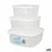 Set of 3 lunch boxes Tontarelli Family White 20 x 20 x 9,4 cm (20 Units)