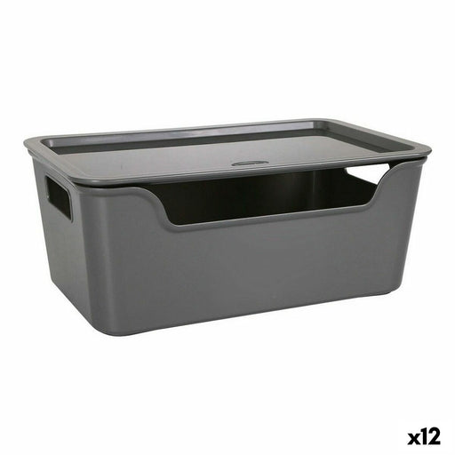 Storage Box with Lid Bella 28 x 17,9 x 11,2 cm (12 Units) (28 x 18 x 11 cm)