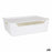 Storage Box with Lid Bella White 36 x 28 x 11,2 cm (12 Units) (36 x 28 x 11 cm)