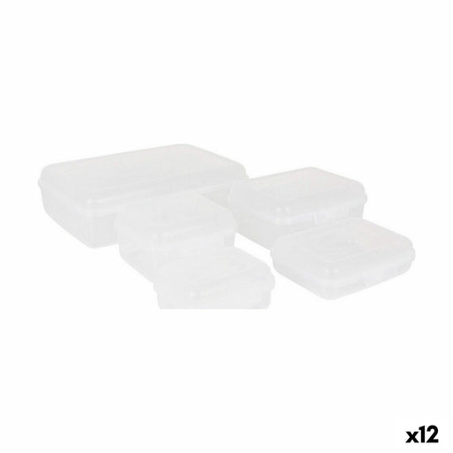 Set of 5 lunch boxes Tontarelli Fill box Rectangular White 29,5 x 20,2 x 8,6 cm (12 Units)