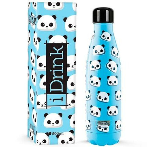 Thermal Bottle iTotal Blue Panda bear Stainless steel 500 ml