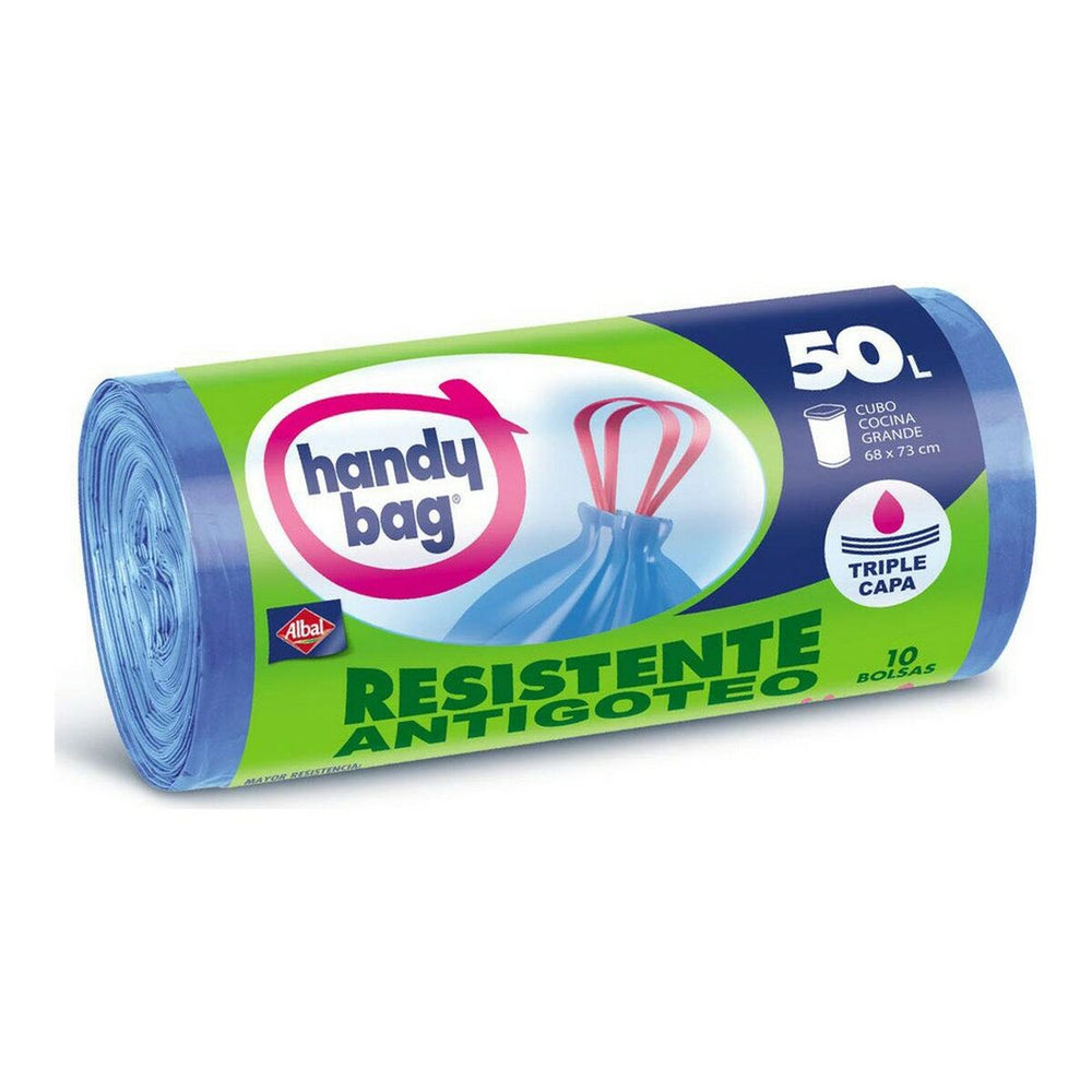 Rubbish Bags Handy Bag Drip Anti-bacterial (10 x 50 L)