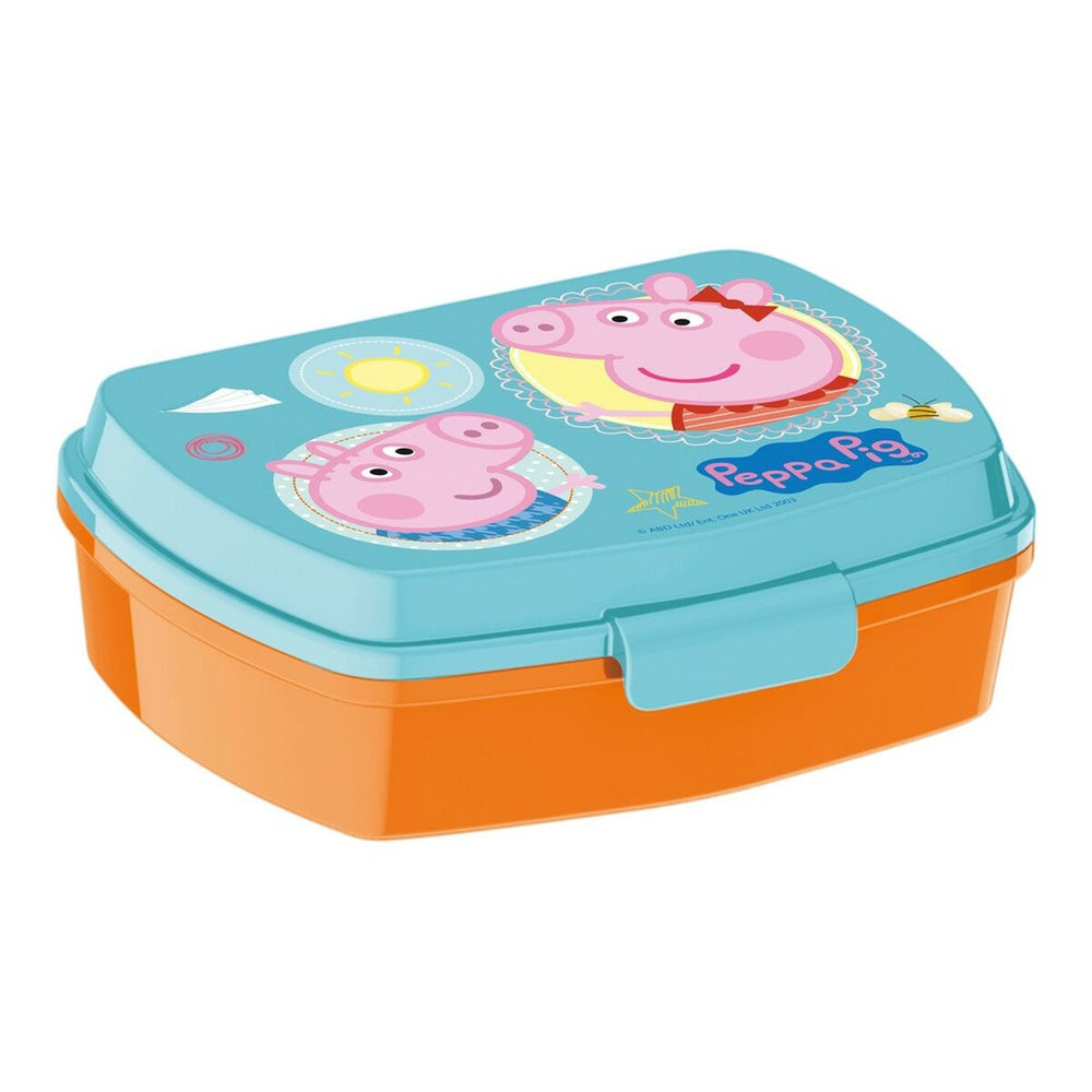 Sandwich Box Peppa Pig Having fun Plastic Light Pink (17 x 5.6 x 13.3 cm)