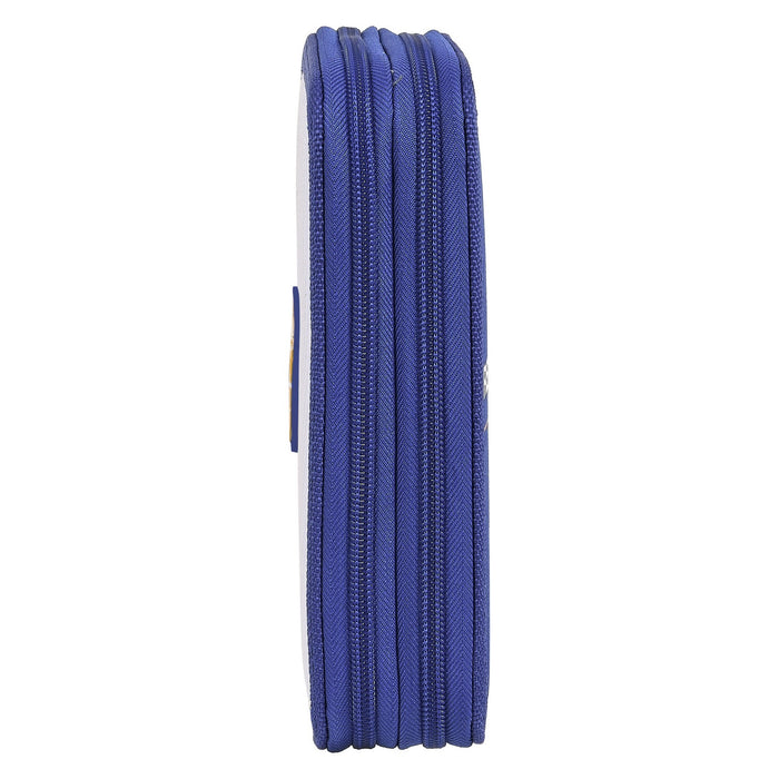 Double Pencil Case Real Madrid C.F. Blue White (28 pcs)