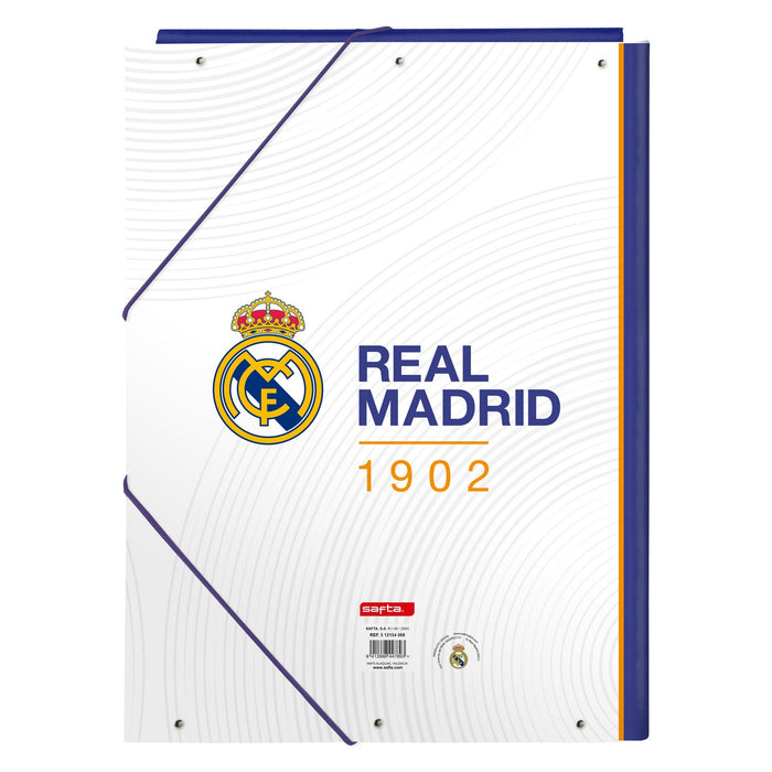 Folder Real Madrid C.F. Blue White A4 (26 x 33.5 x 2.5 cm)