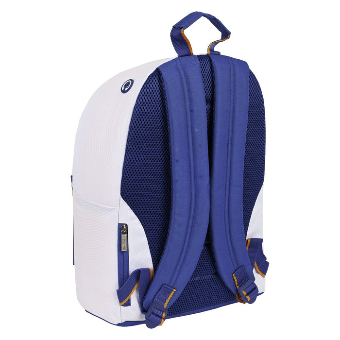 Rucksack for Laptop with Headphone Output Real Madrid C.F. Blue White