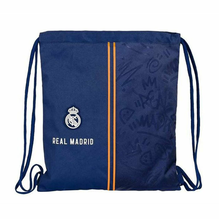 Backpack with Strings Real Madrid C.F. 612134196 Blue 35 x 40 x 1 cm