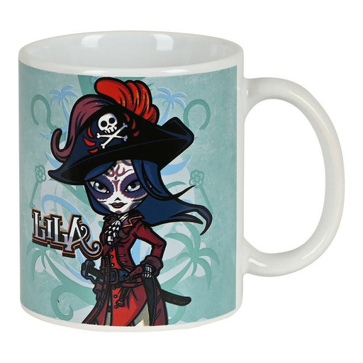 Mug Catrinas Claire, noelia y lila Ceramic Blue (350 ml)