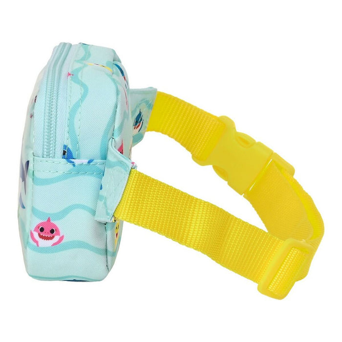 Belt Pouch Baby Shark Beach day Yellow Light Blue (14 x 11 x 4 cm)