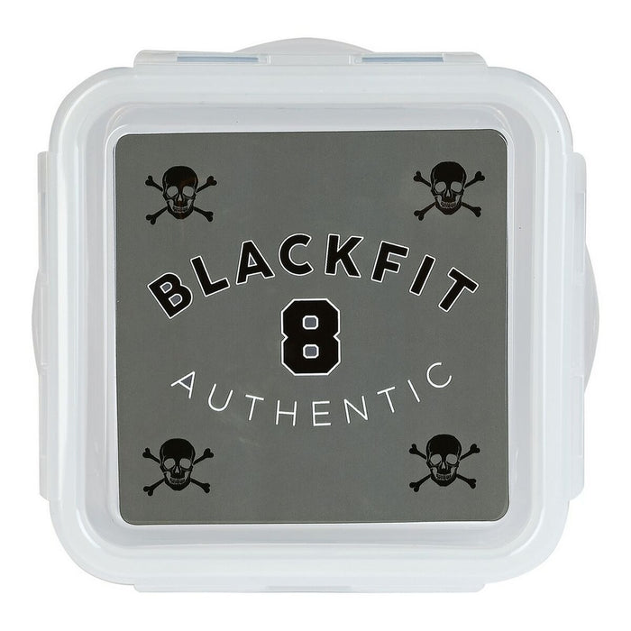 Lunch box BlackFit8 Skull Polyurethane Black Grey (13 x 7.5 x 13 cm)