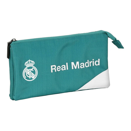 School Case Real Madrid C.F. White Turquoise Green (22 x 12 x 3 cm)