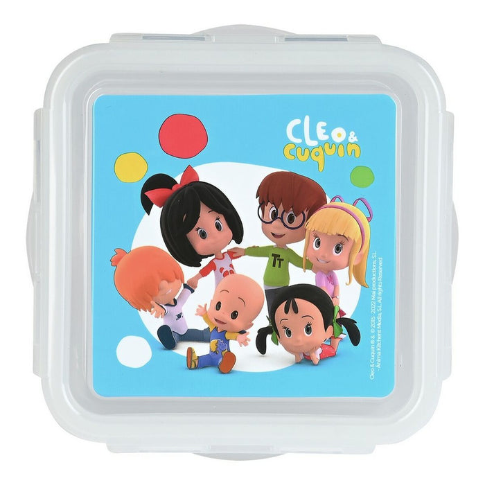 Lunch box Cleo & Cuquin Good night Polyurethane Blue (13 x 7.5 x 13 cm)