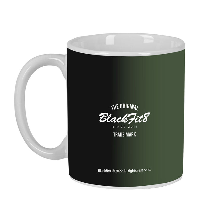 Mug BlackFit8 Gradient Ceramic Black Military green (350 ml)