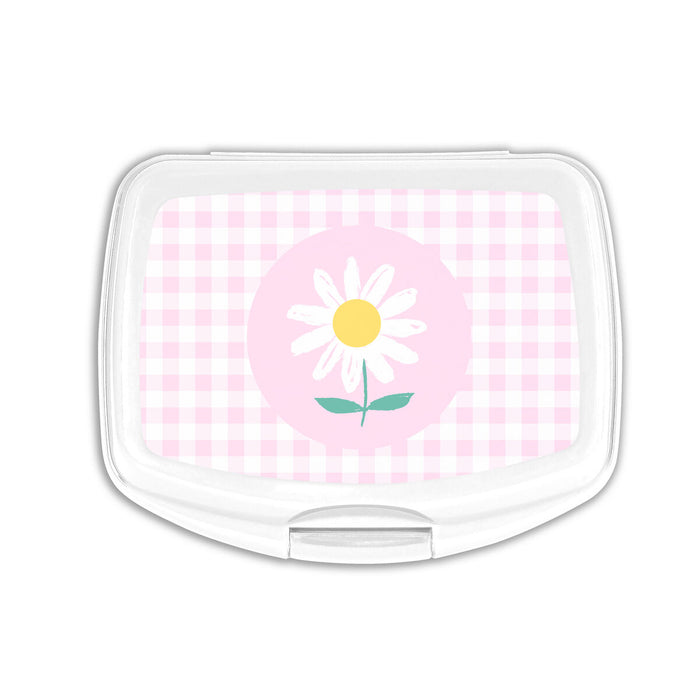 Sandwich Box Safta Flor Plastic Pink White (17 x 6 x 14 cm)