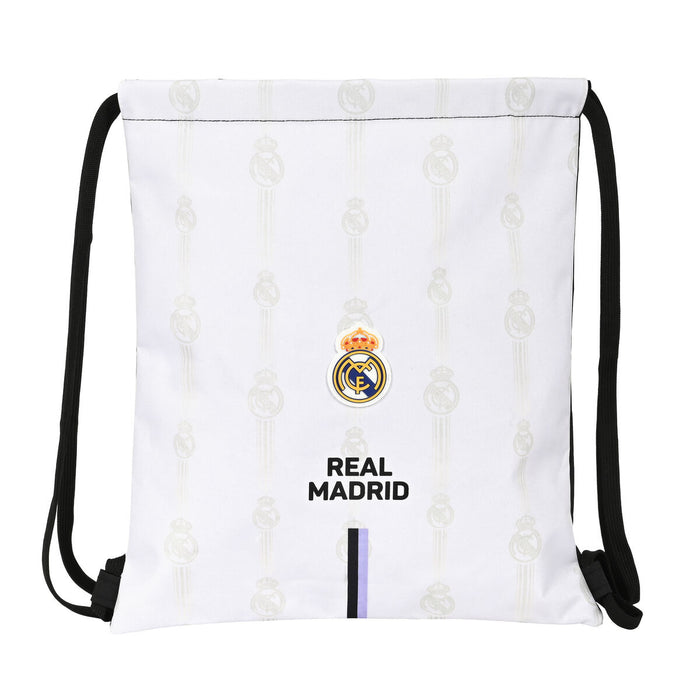 Backpack with Strings Real Madrid C.F. Black White (35 x 40 x 1 cm)