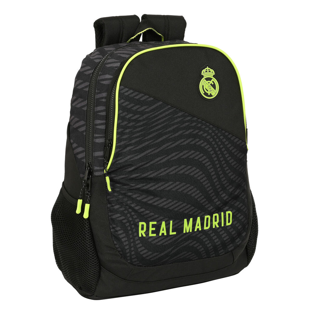 School Bag Real Madrid C.F. Black (32 x 44 x 16 cm)