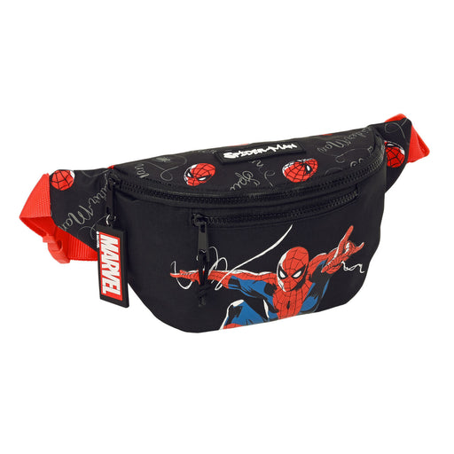 Belt Pouch Spiderman Hero Black Children's 23 x 12 x 9 cm