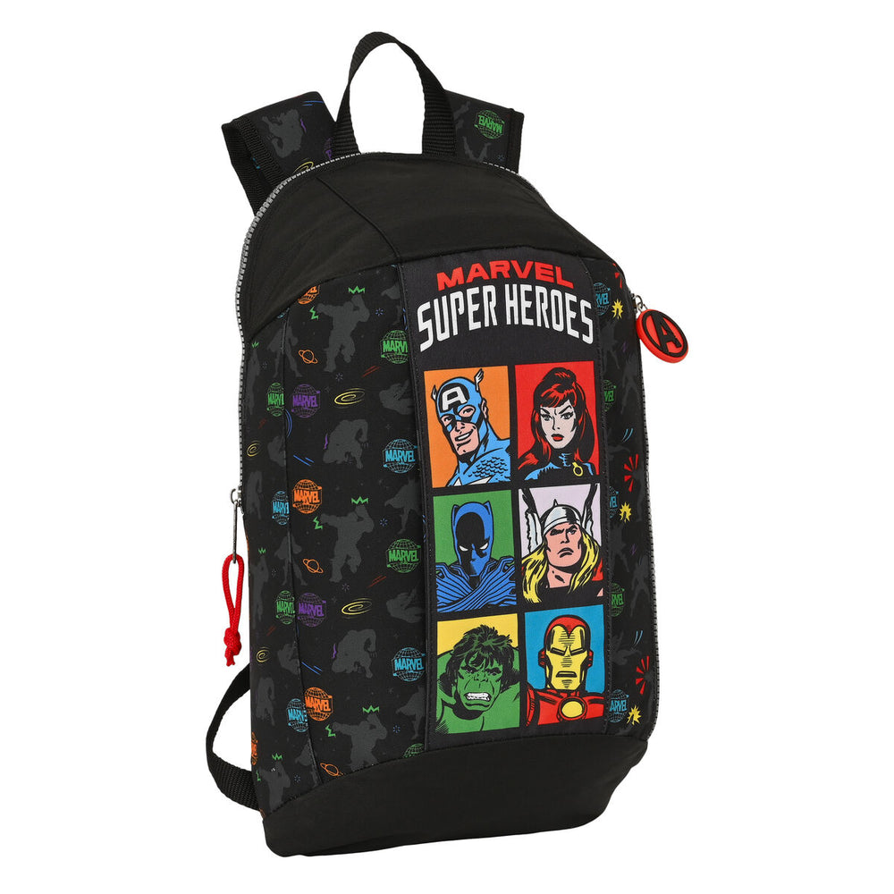 Casual Backpack The Avengers Super heroes Black 10 L