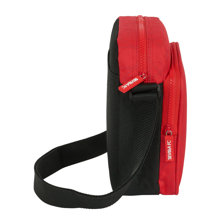 Shoulder Bag Sevilla Fútbol Club Black Red 16 x 22 x 6 cm